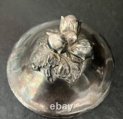Pot à biscuits, bonbon ancien bonbonnière cristal et argent massif Baccarat