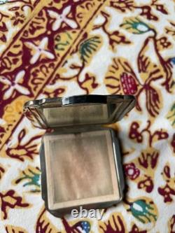 Poudrier Miroir De Sac Ancien Argent Massif Vermeil 900 Autriche Circa 1920