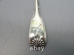 -RARE ANCIENNE CUILLERE A BOUILLIE ARGENT MASSIF Poinçon MINERVE PRENOM YVES D