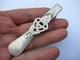 Rare Ancien Crochet De Chatelaine à Ciseaux Argent Massif Silver Scissor Hook