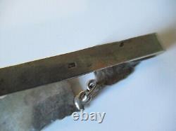 RARE ANCIEN CROCHET DE CHATELAINE à CISEAUX argent massif silver SCISSOR HOOK
