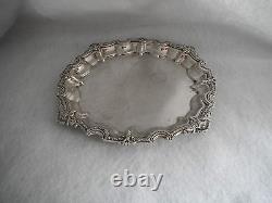 RARE ancien plateau de service en Argent Massif travail du Moyen Orient