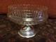 Rare Ancienne Coupe Centre De Table Cristal Épais Pied En Argent Massif Minerve