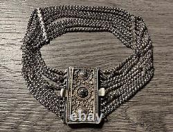 Rare Collier Ethnique Austro-hongroie Ancien Pour Jeune Fille Argent Massif