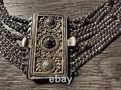 Rare Collier Ethnique Austro-hongroie Ancien Pour Jeune Fille Argent Massif