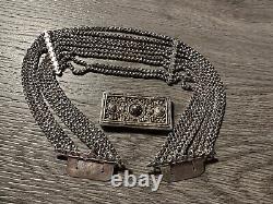 Rare Collier Ethnique Austro-hongroie Ancien Pour Jeune Fille Argent Massif