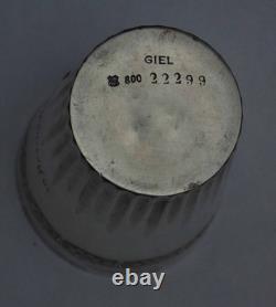 Rare magnifique ancienne timbale argent massif GIEL très fin détail 50.55 gram