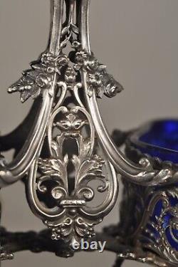 SALIERE SALERON ANCIEN ARGENT MASSIF ANTIQUE SILVER SALT CELLAR 19th c