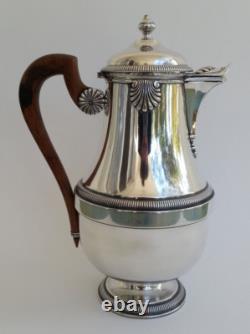 SUBLIME ancienne VERSEUSE CAFETIERE THEIERE ARGENT MASSIF Orfèvre SAVARY & FILS