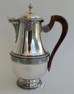 SUBLIME ancienne VERSEUSE CAFETIERE THEIERE ARGENT MASSIF Orfèvre SAVARY & FILS