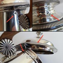 SUBLIME ancienne VERSEUSE CAFETIERE THEIERE ARGENT MASSIF Orfèvre SAVARY & FILS