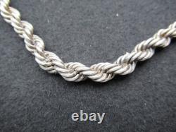 SUPERBE COLLIER ANCIEN ARGENT MASSIF (835) RAS DU COU 46 cm SILVER NECKLACE