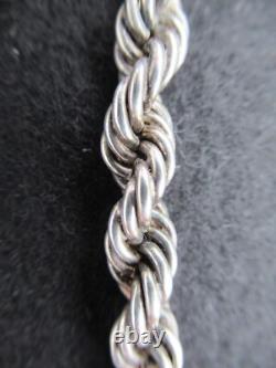 SUPERBE COLLIER ANCIEN ARGENT MASSIF (835) RAS DU COU 46 cm SILVER NECKLACE