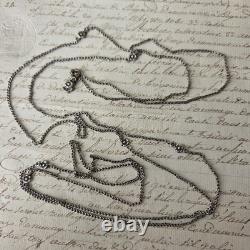 Sautoir Argent XIXè Ancien Long Collier 130 cm 19thC Silver Necklace