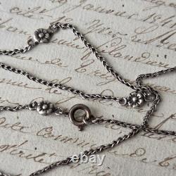 Sautoir Argent XIXè Ancien Long Collier 130 cm 19thC Silver Necklace