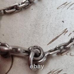 Sautoir Argent XIXè Ancien Long Collier 142 cm Belle Maille 19thC Necklace