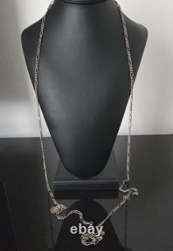 Sautoir Argent XIXè Ancien Long Collier 146 cm 19thC Silver Necklace