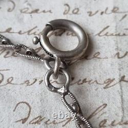 Sautoir Argent XIXè Ancien Long Collier 146 cm Belle Maille 19thC Necklace