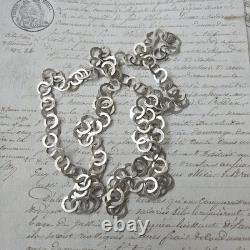 Sautoir Argent XIXè Ancien Long Collier 94 cm 19thC Silver Necklace