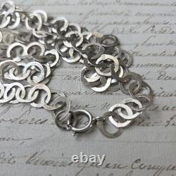 Sautoir Argent XIXè Ancien Long Collier 94 cm 19thC Silver Necklace