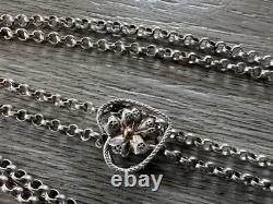 Sautoir ancien Avec Passant Argent Massif Longueur 1400 mm