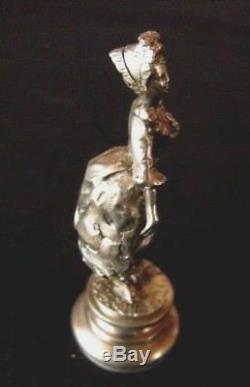 Sceau ancien Argent massif Figurine femme XIXe siècle