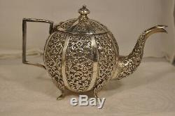 Service The Ancien Argent Massif Antique Solid Silver Tea Set Chinese Ottoman