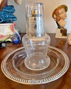 Service de Nuit Ancien en Cristal & Argent Massif Minerve Paris 1900 Debain
