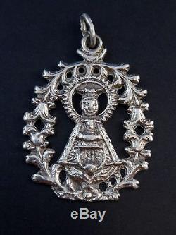 Superbe ancienne grande médaille religieuse en argent massif XVIIeme XVIIIeme