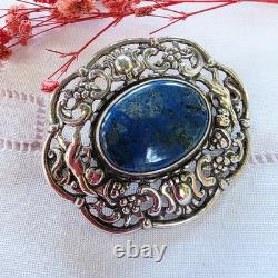Superbe broche ancienne art nouveau / néo-Renaissance Argent 800 Gustav Hauber