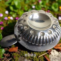 Tastevin ancien argent massif Rolesco Minerve 950 avec couvercle et écrin XXe