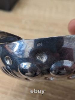 Tastevin ancien argent massif Rolesco Minerve 950 avec couvercle et écrin XXe