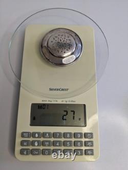 Tastevin ancien argent massif Rolesco Minerve 950 avec couvercle et écrin XXe