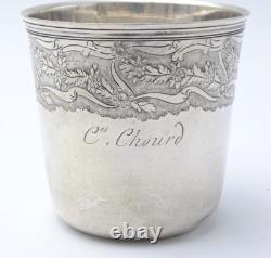 +Timbale Curon Ancien en Argent Massif Poinçons Fermiers Généraux (108 gr)+