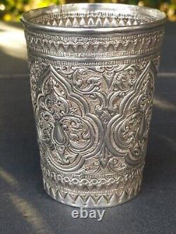 Timbale Extrême Orient en Argent Massif Ancienne