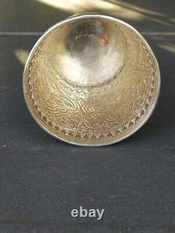 Timbale Extrême Orient en Argent Massif Ancienne