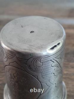 Timbale Gobelet Argent Massif Ancien XIX Poinçon 13 DK de 1867