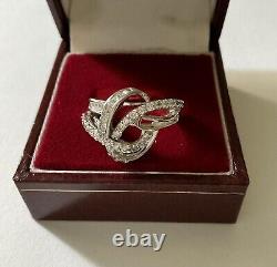 Topaze En Baguette, Belle Bague Couture Ancienne Argent Massif