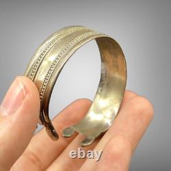 Très ancien bracelet romain ancien en argent massif de 300 ans