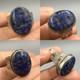 Très Ancienne Bague Romaine Ancienne En Argent Massif Lapis-lazuli Avec