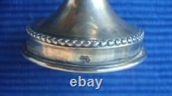 V56 Très Jolie Paire Salière Argent Massif Sanglier 77gr Style Louis XVI Ancien