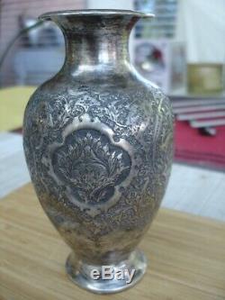 Vase Ancien Argent Massif Russe 84 Empire Ottoman Persen 1910