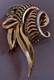 Vermeil Ancienne Broche Or Sur Argent Massif Marcassites Slver Carved Brooch