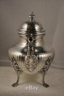 Verseuse Theiere Ancien Argent Massif Minerve Antique Solid Silver Tea Pot