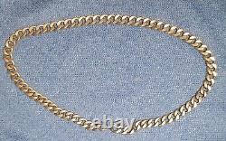 Vintage Ancien Collier Chaîne Argent Massif Maille Ancienne Multiples Poinçons