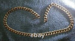 Vintage Ancien Collier Chaîne Argent Massif Maille Ancienne Multiples Poinçons